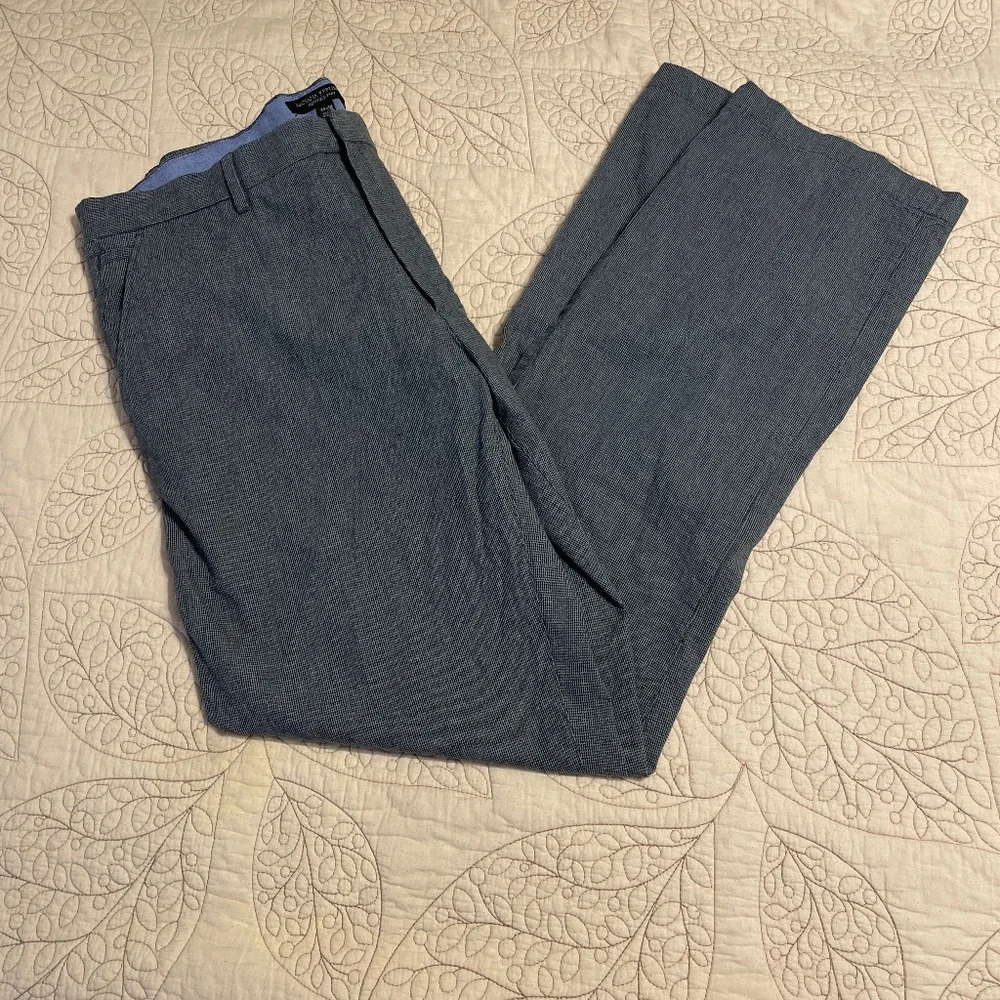 🔥BANANA REPUBLIC - Kentfield Pants‎ Mens 34x34 Gray Houndstooth Dress Casual